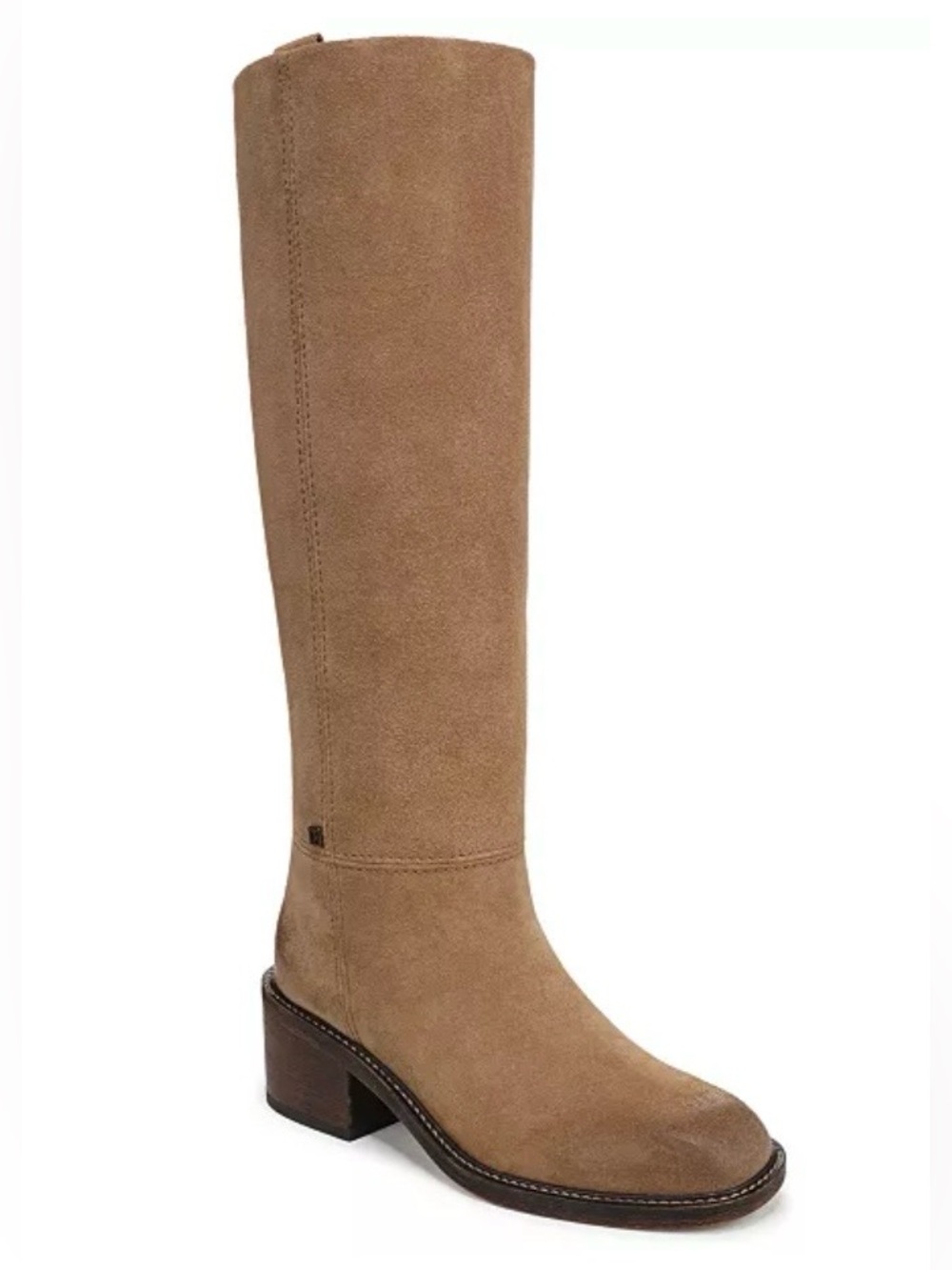 Franco Sarto Knee-High Genuine Leather Boots in Beige Taupe - Picture 13 of 16